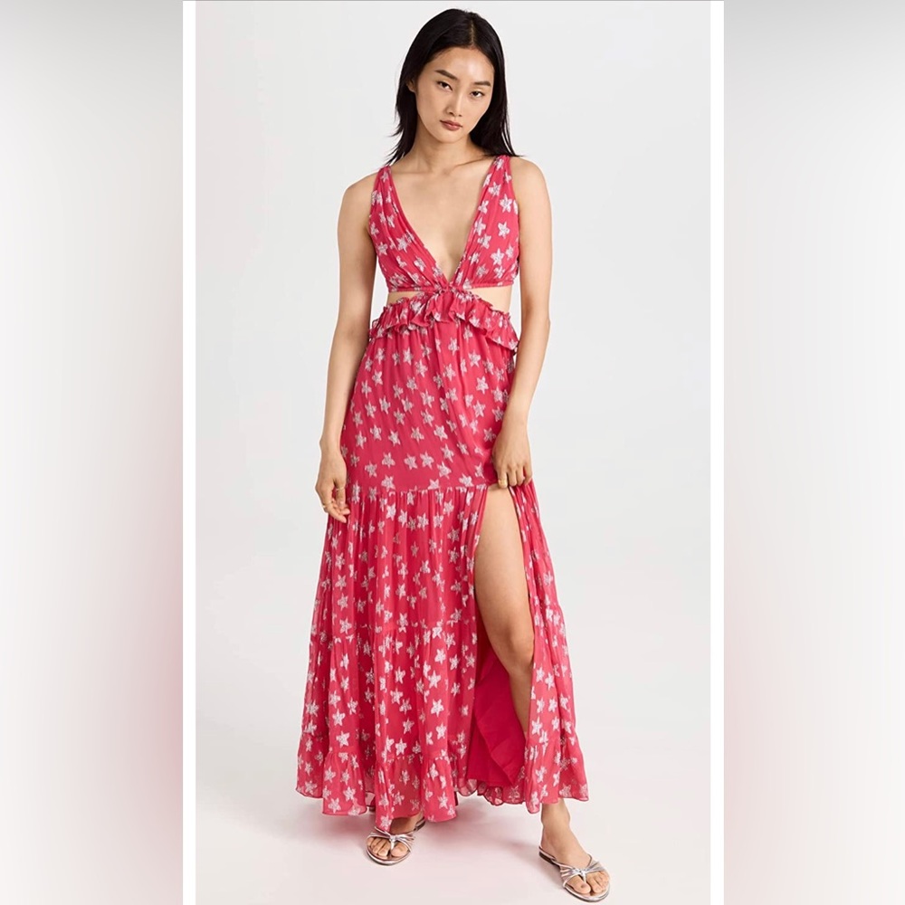Rococo Sand Women’s Star Cut-out Tiered Maxi- Dress